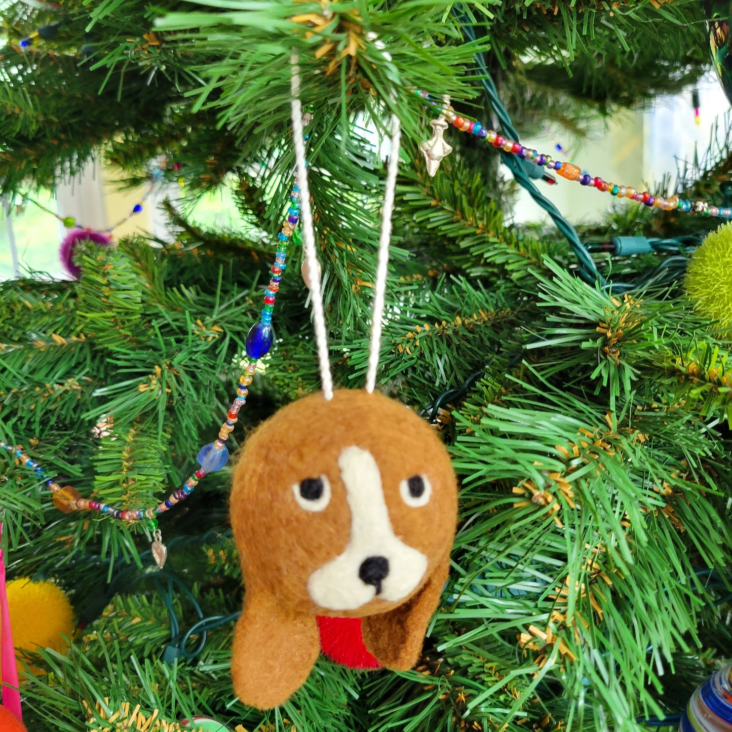Assorted Dog Felted Wool Ball Ornament