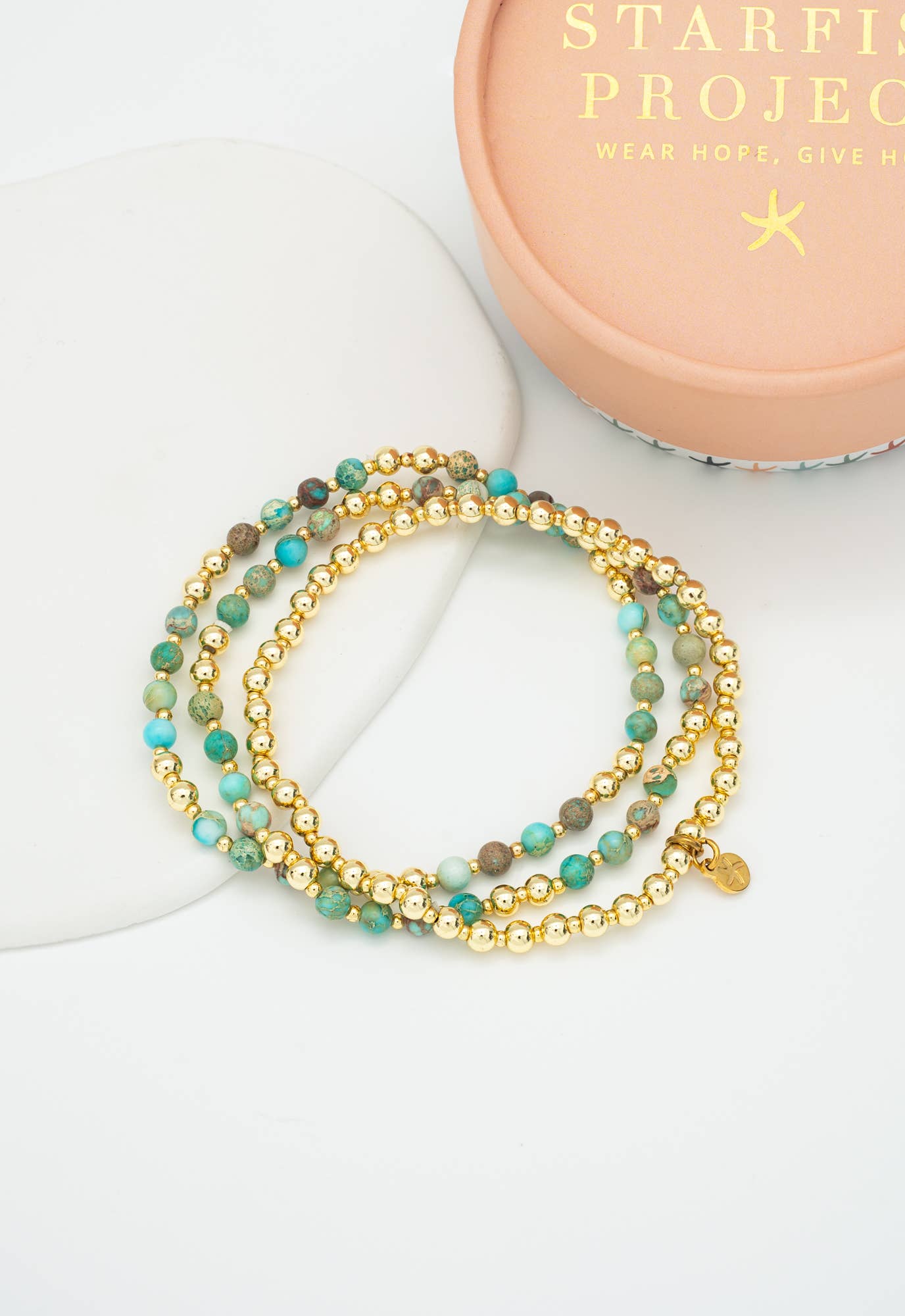 Light We Carry Bracelet Set in  Turquoise
