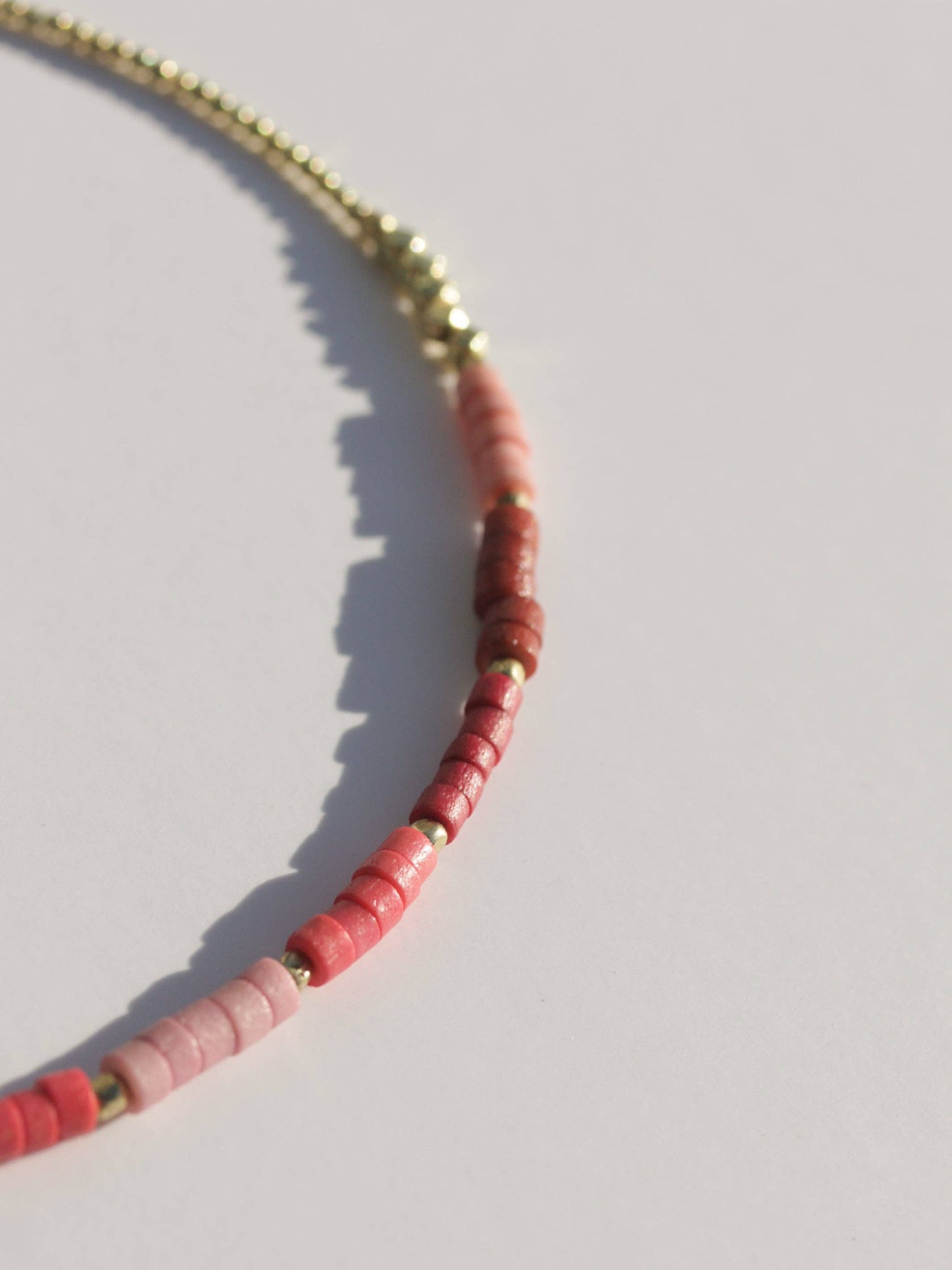 Ruby Gradient Beaded Necklace