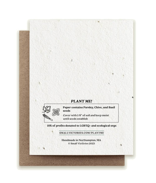 Moon Phase Birthday Plantable Herb Seed Card