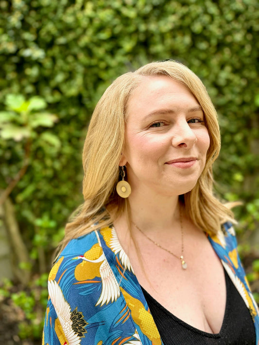Brass Sun Medallion Earrings