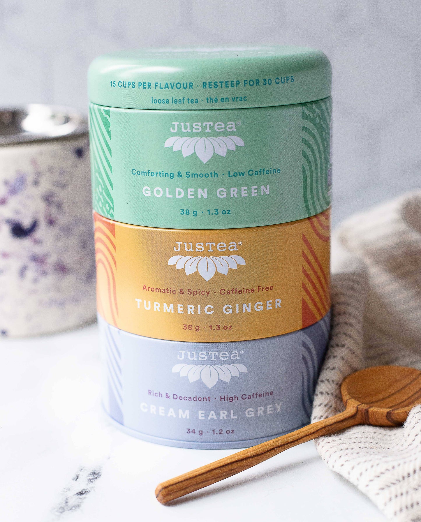 Assorted Tea Trio Tin & Spoon Set