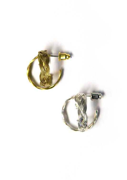 Mod Braided Hoop Earrings