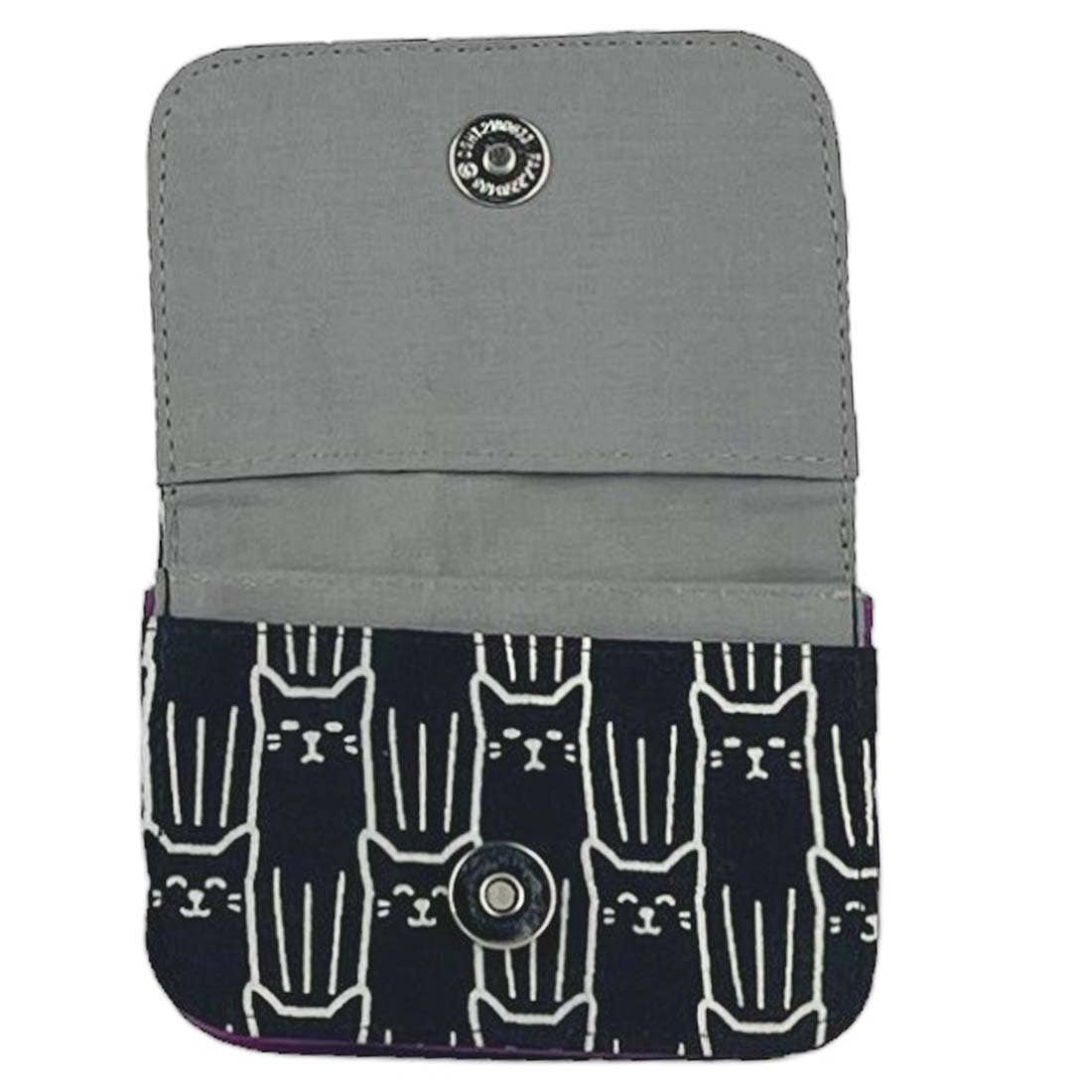 Purple Cat Canvas Cardholders