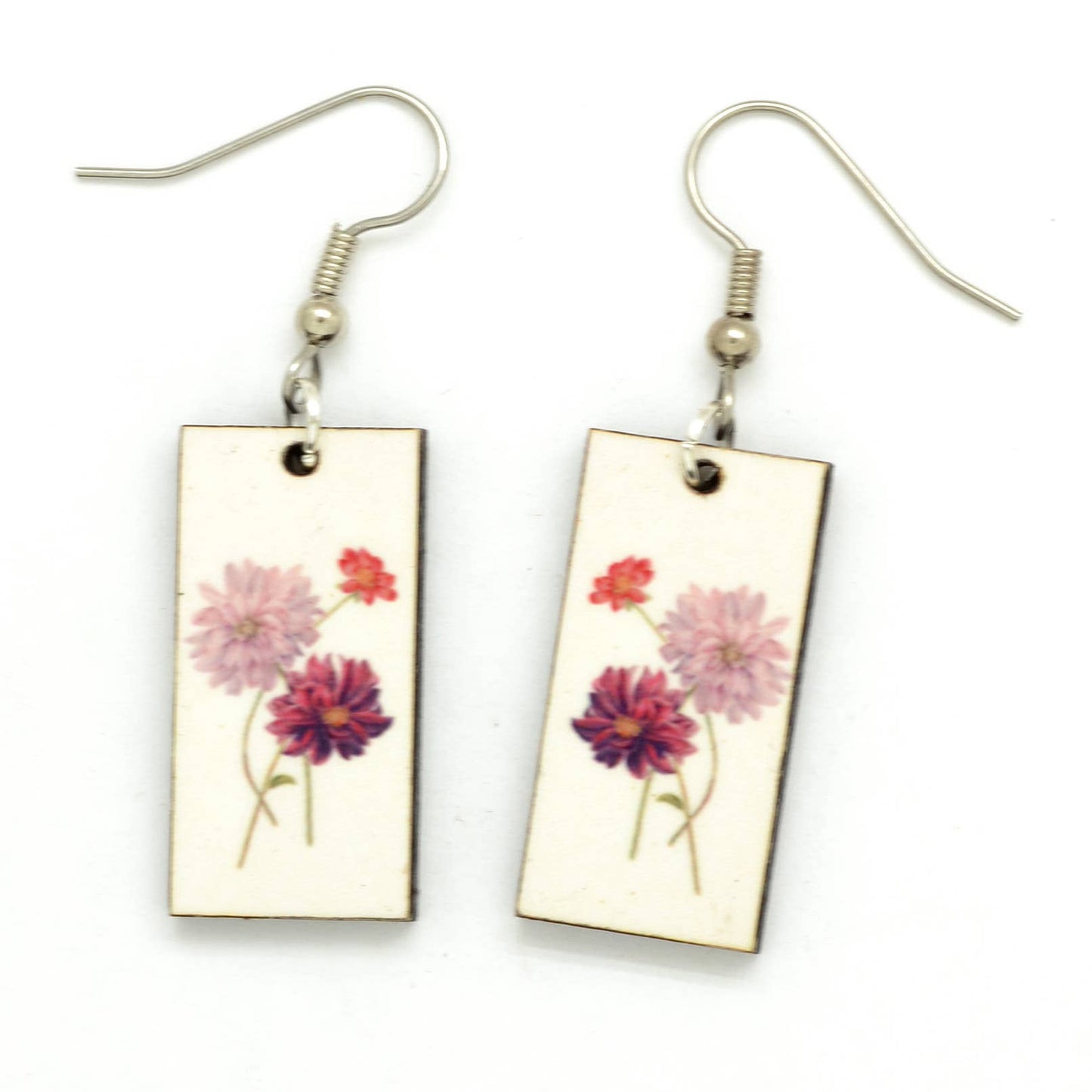 Vintage Botanical Illustration Dangle Earrings
