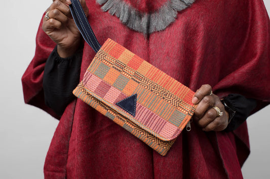 Woven Leather Clutch