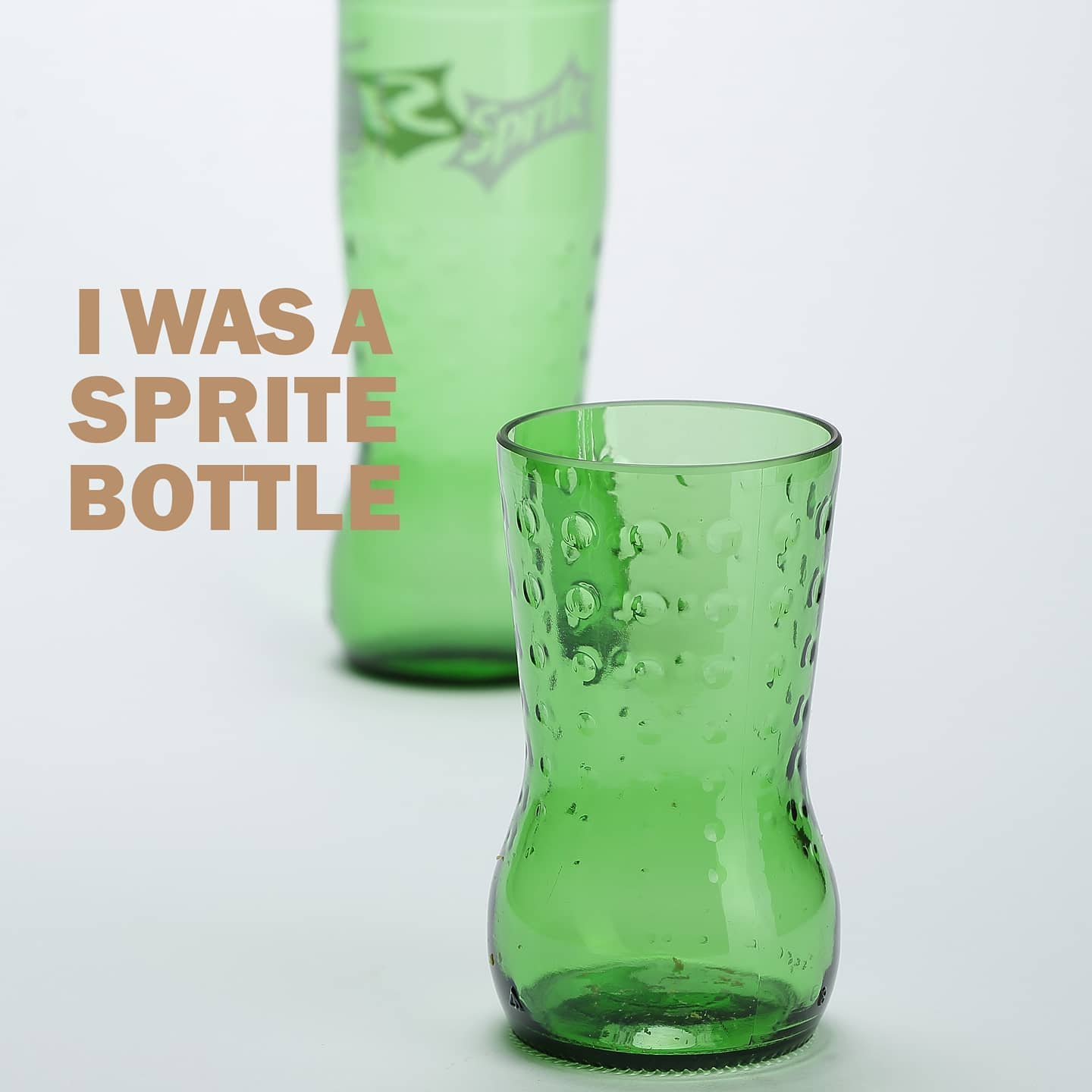 Upcycled Sprite Drinking Glasses (5 Ounces)
