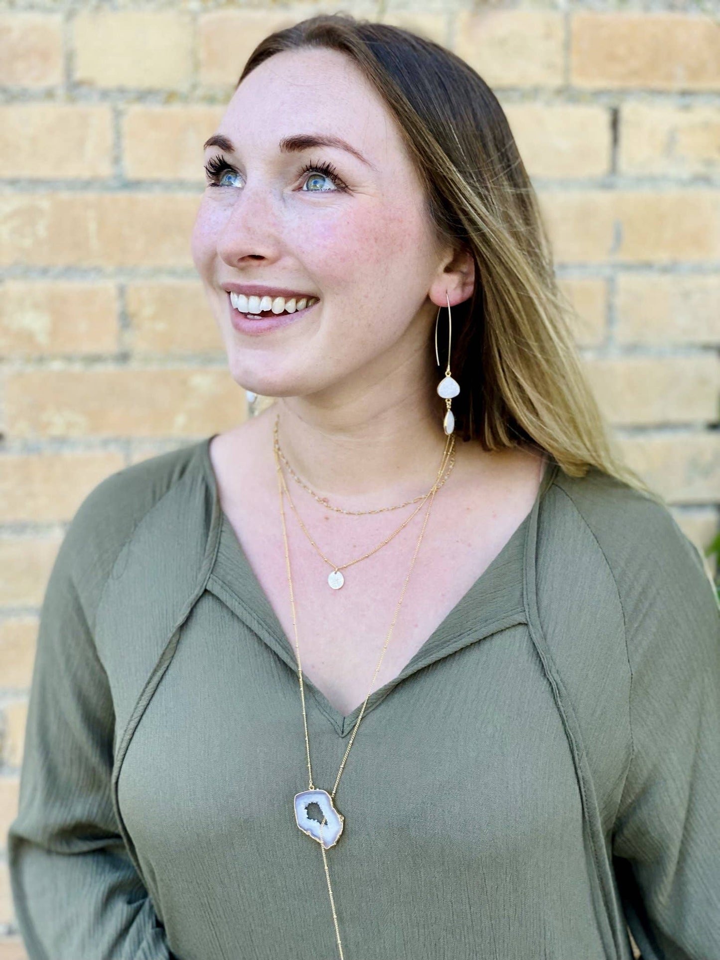 Bohemian Moonstone Rosary Necklace