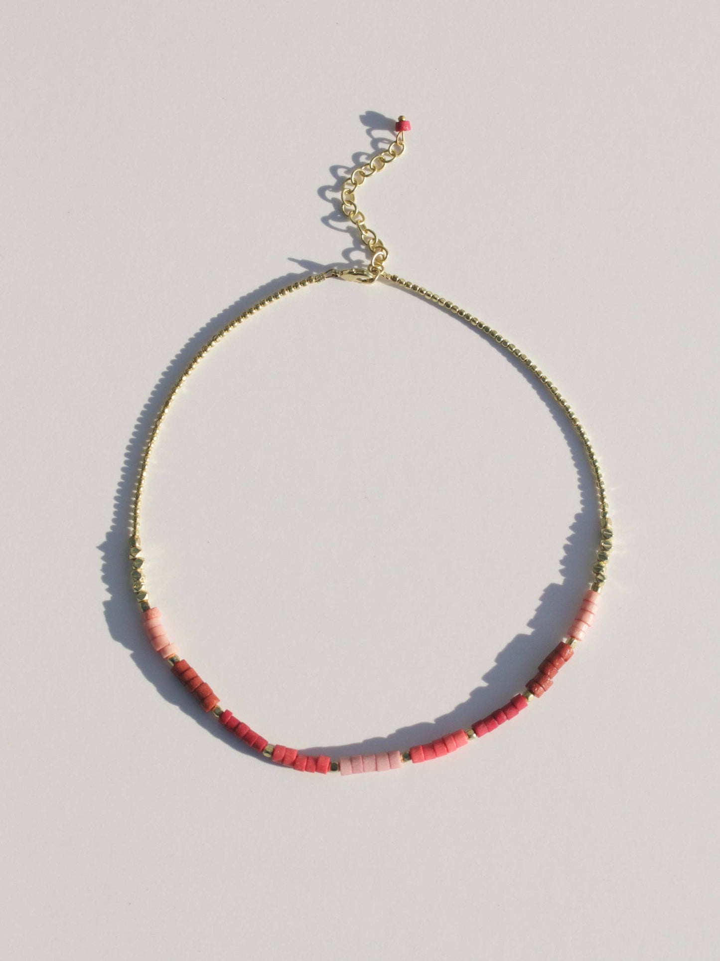 Ruby Gradient Beaded Necklace