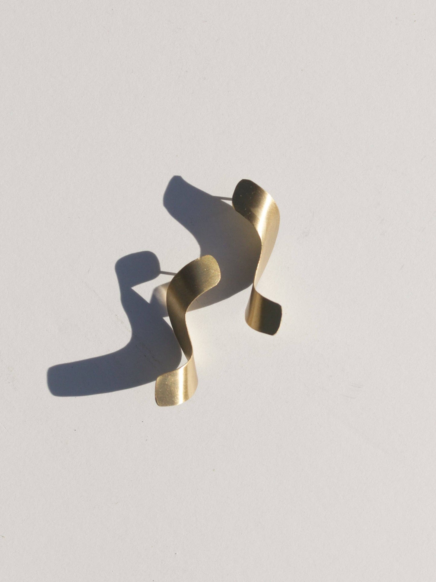 Golden Noodle Earrings