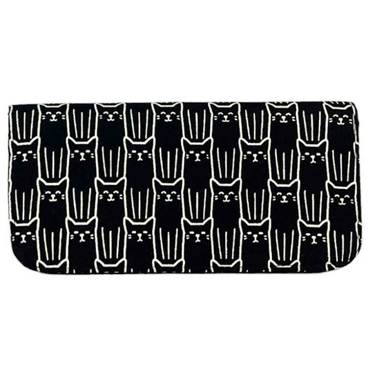 Black Cat Print Long Wallet