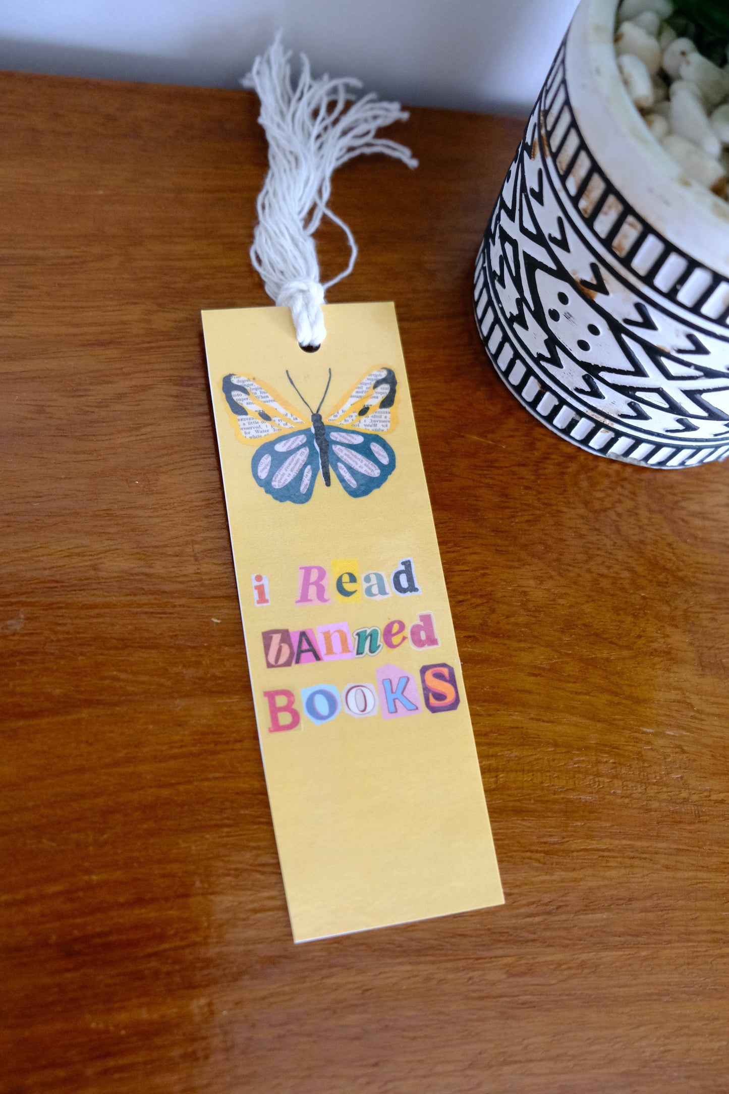 Peace & Justice are Intertwined Handmade Bookmark