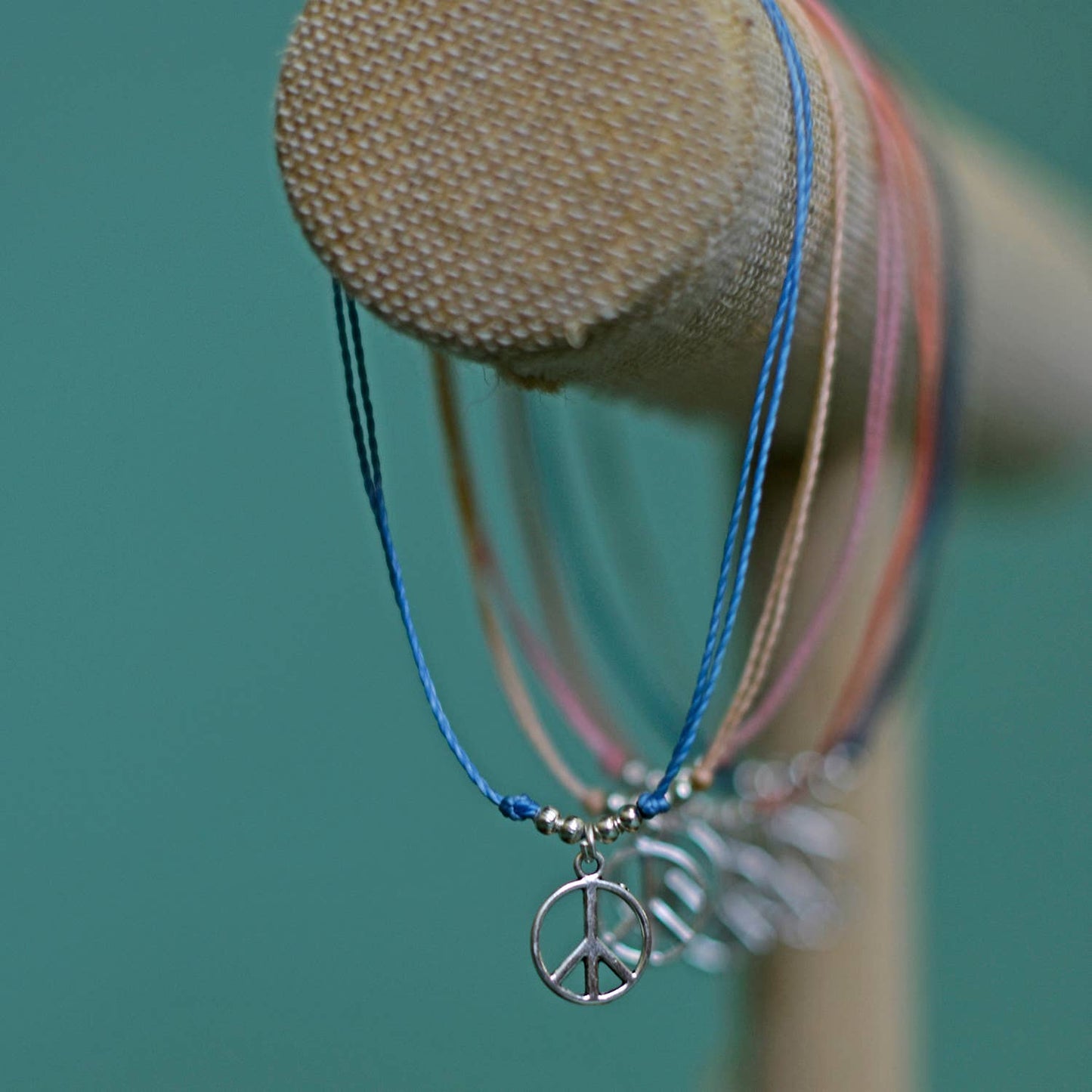 Peace String Charm Bracelet