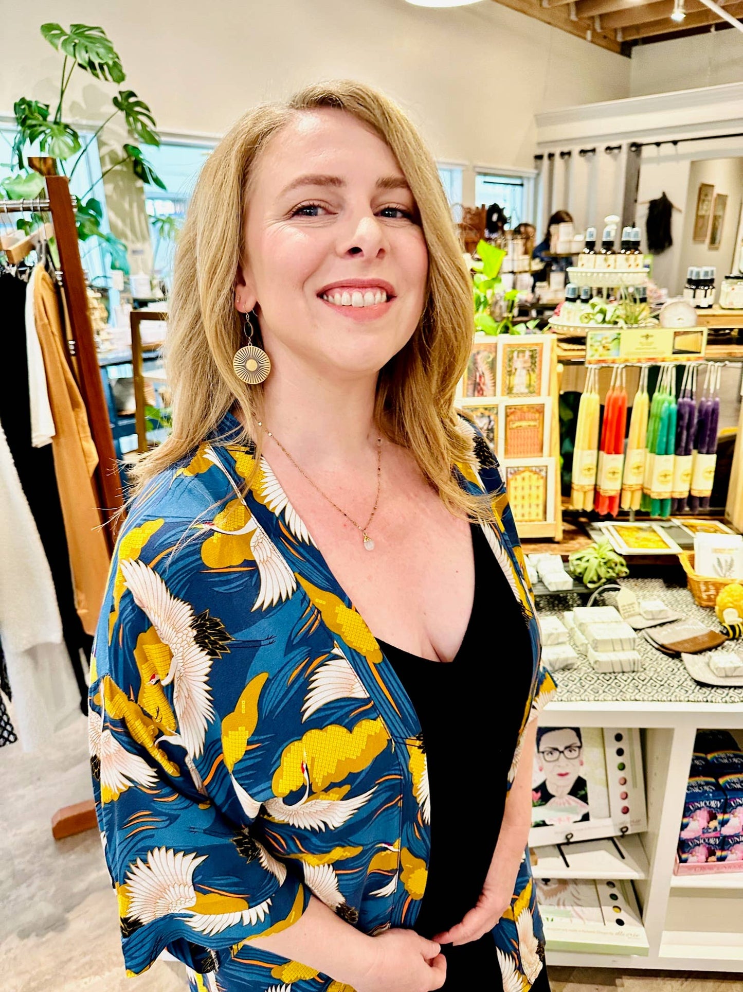 Brass Sun Medallion Earrings