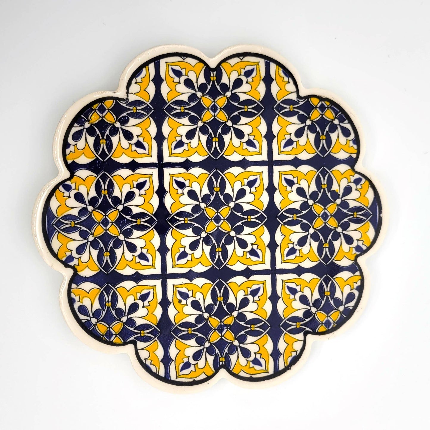 Ceramic Screen Printed Hot Pad Trivet in Assorted Patterns