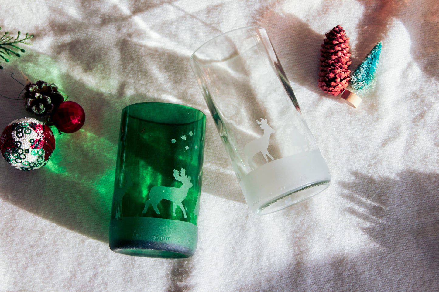 Upcycled Holiday Drinking Glasses