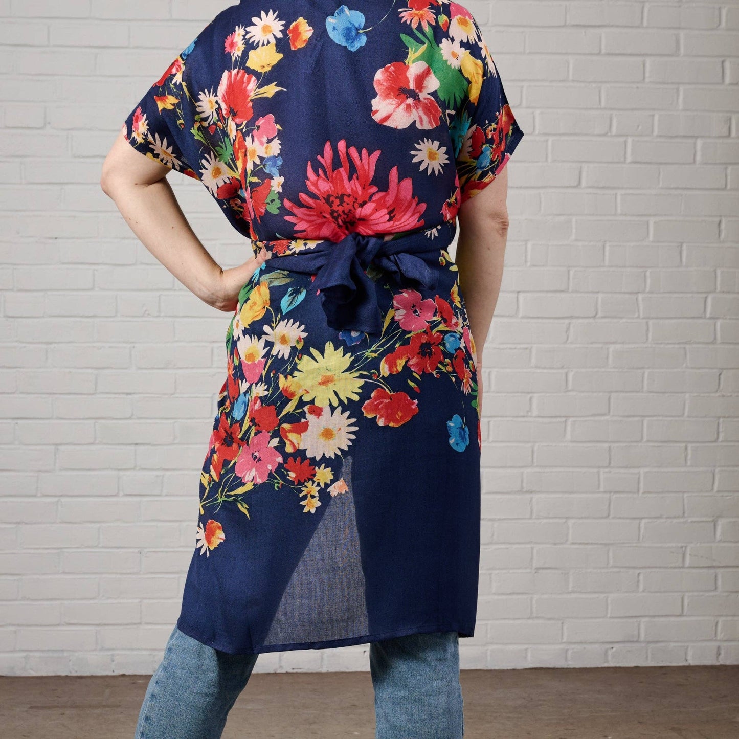 Raseela Blue Floral Modal Topper