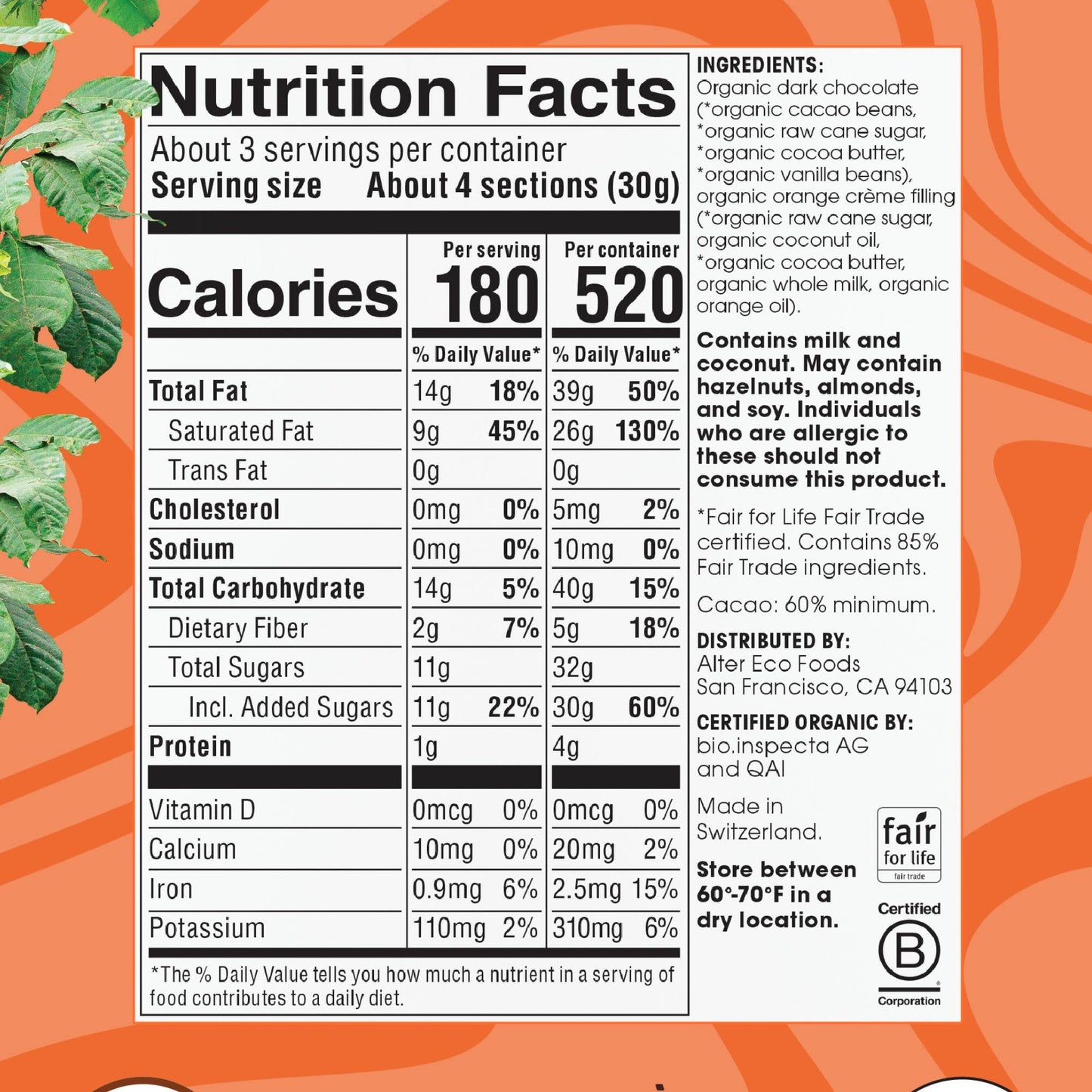 60% Orange Creme Truffle Thins Chocolate Bar