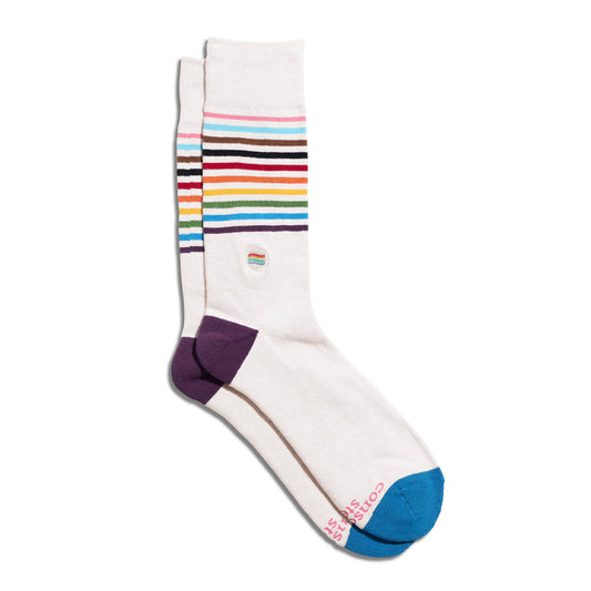 Socks that Save LGBTQ Lives (Beige Pride Flag)