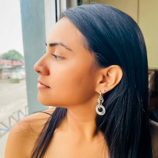 Silver Ripple earrings