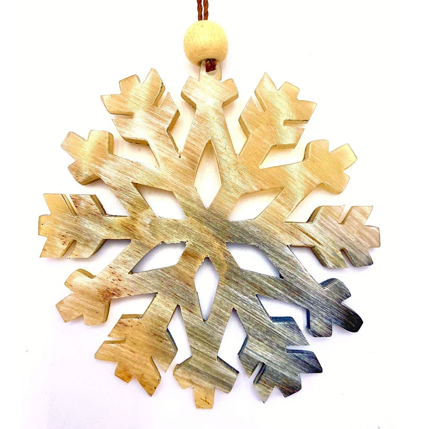 Snowflake Horn Ornament