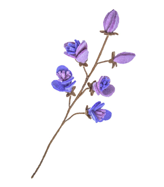 Purple Bellflower Felt Flower