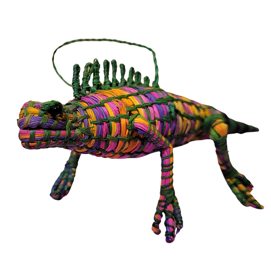 Iguana Woven Ornament