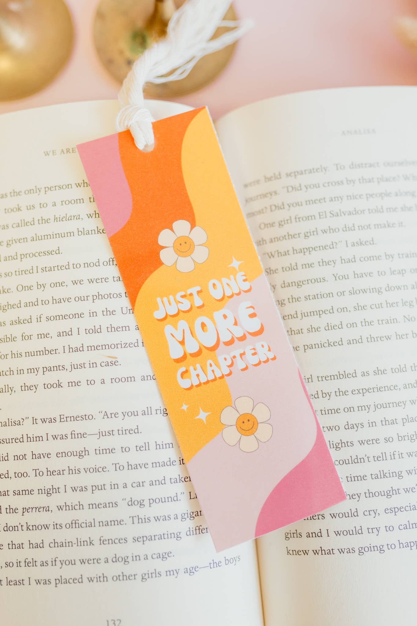 Peace & Justice are Intertwined Handmade Bookmark