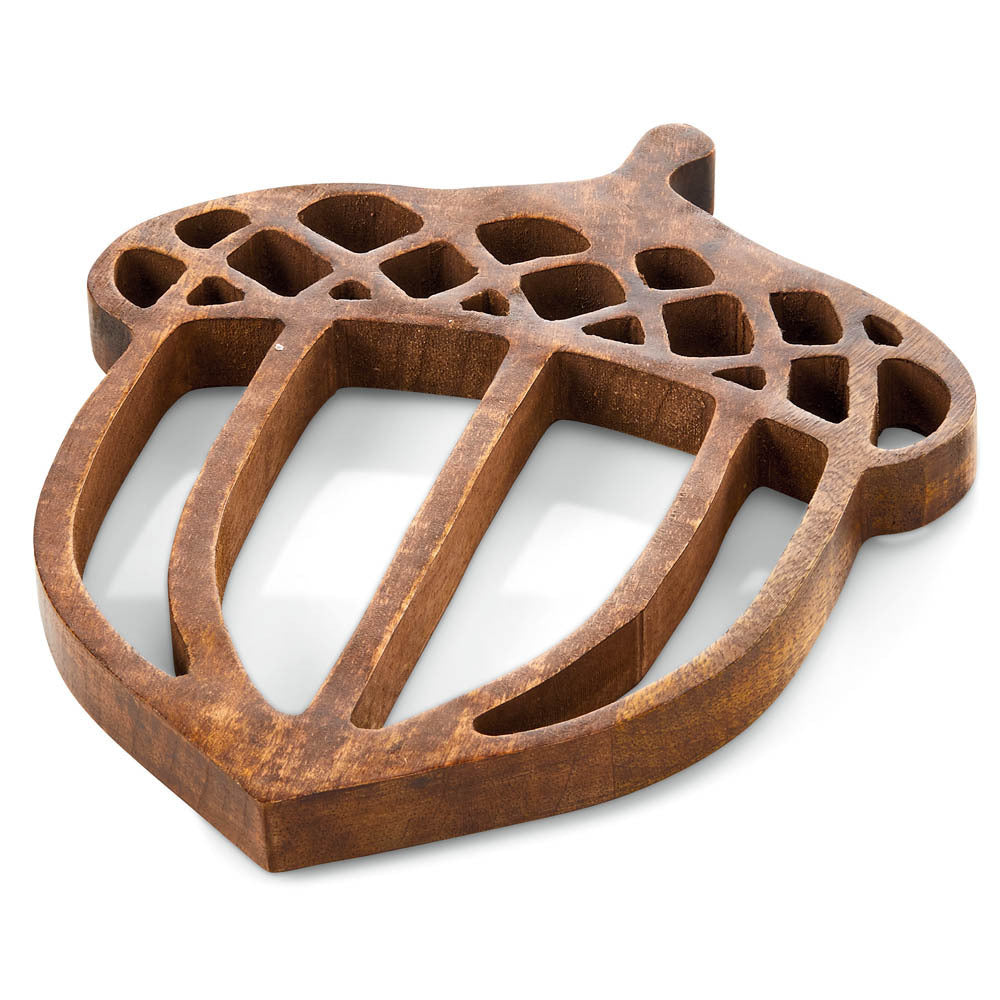 Mango Wood Acorn Trivet
