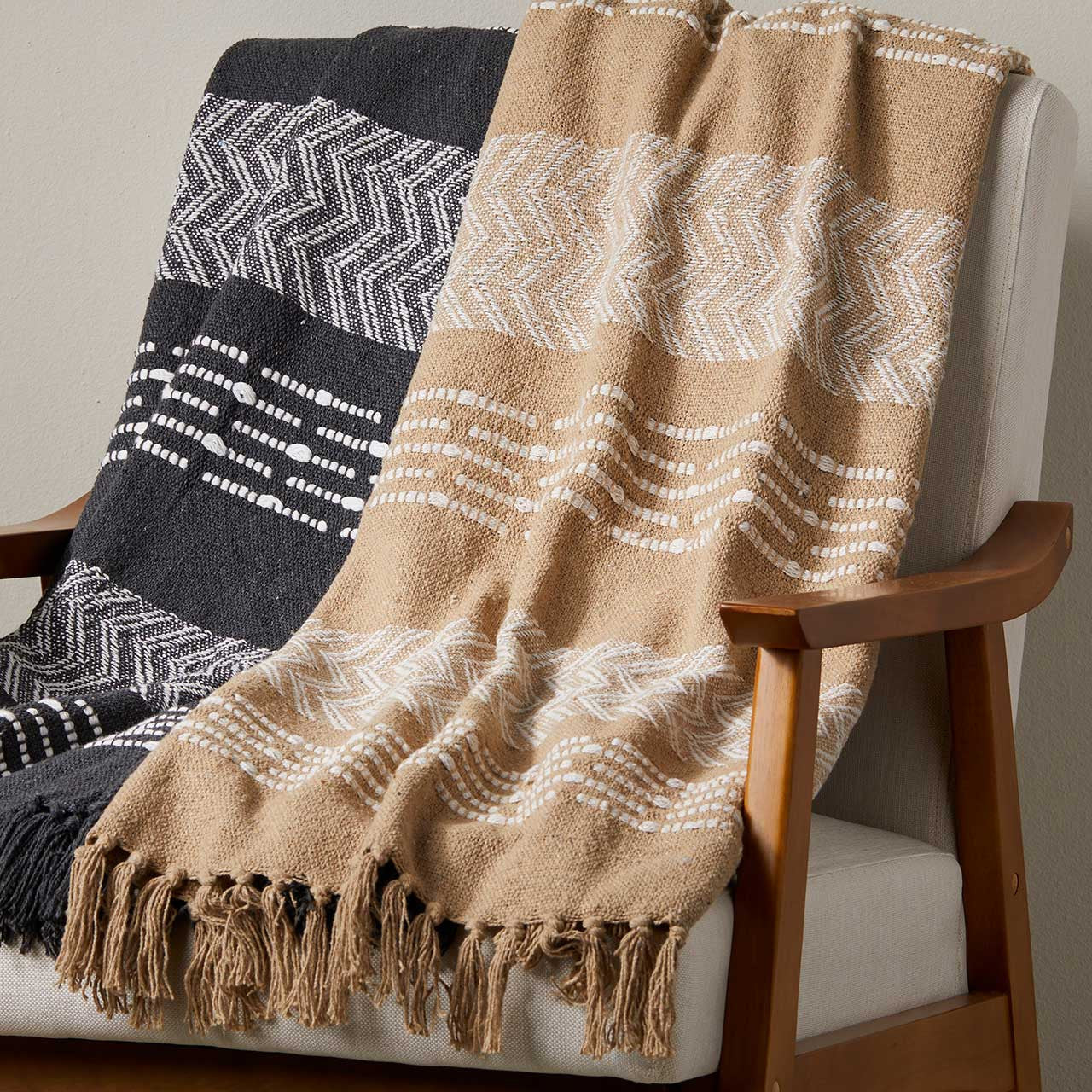 Charcoal Burl Rethread Throw