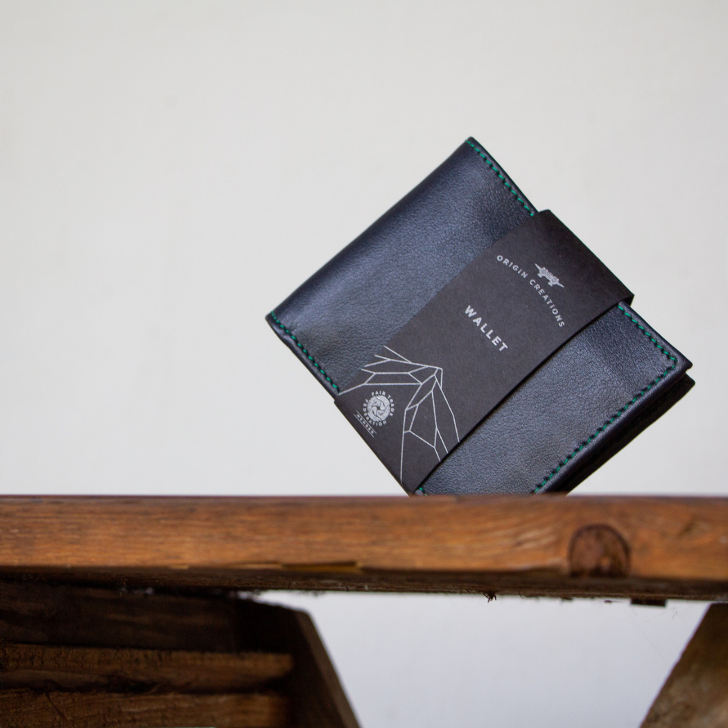 Ocean Navy Bifold Leather Wallet