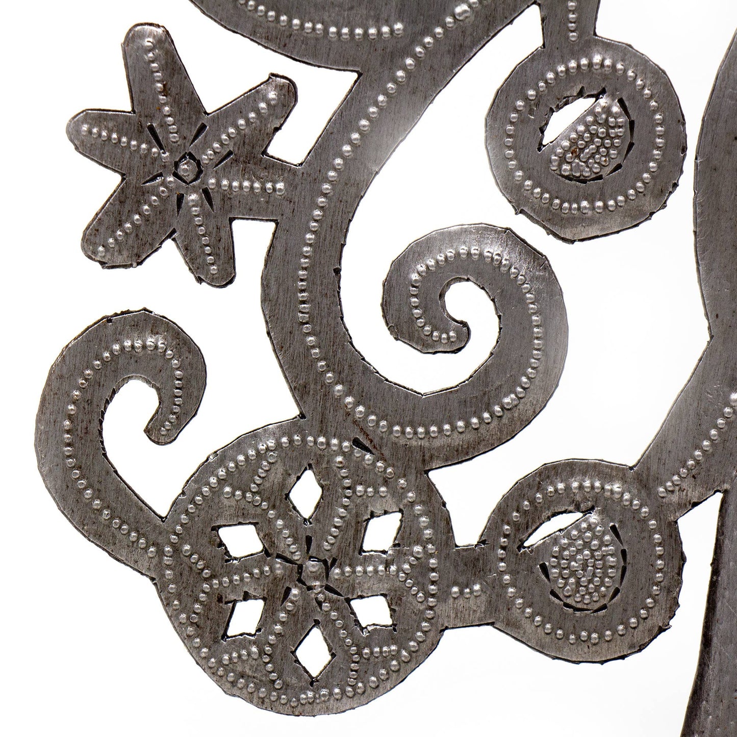 Christmas Tree With Stars and Snowflakes Metal Art