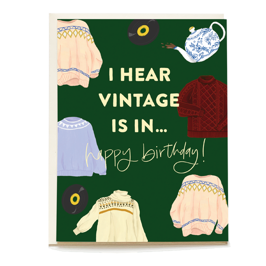 Vintage Birthday Greeting Card