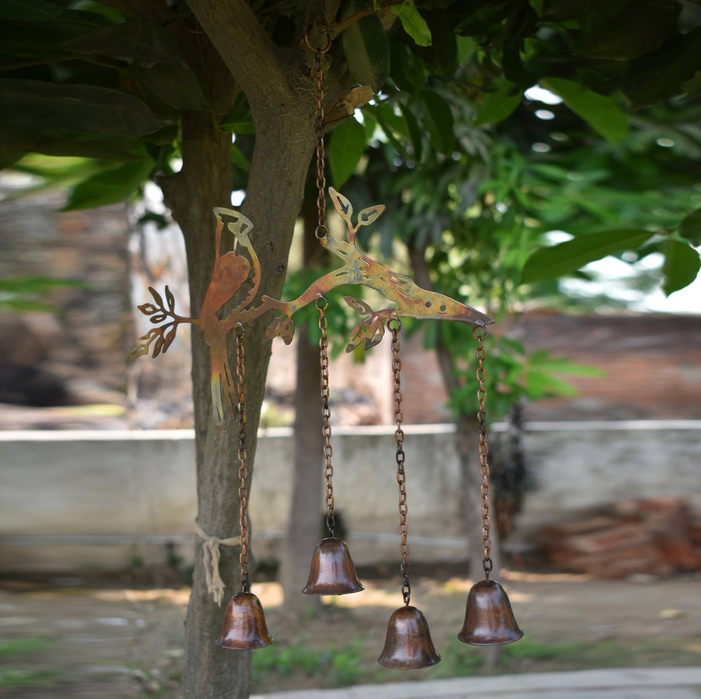 Cardinal on a Branch Bell Chimes