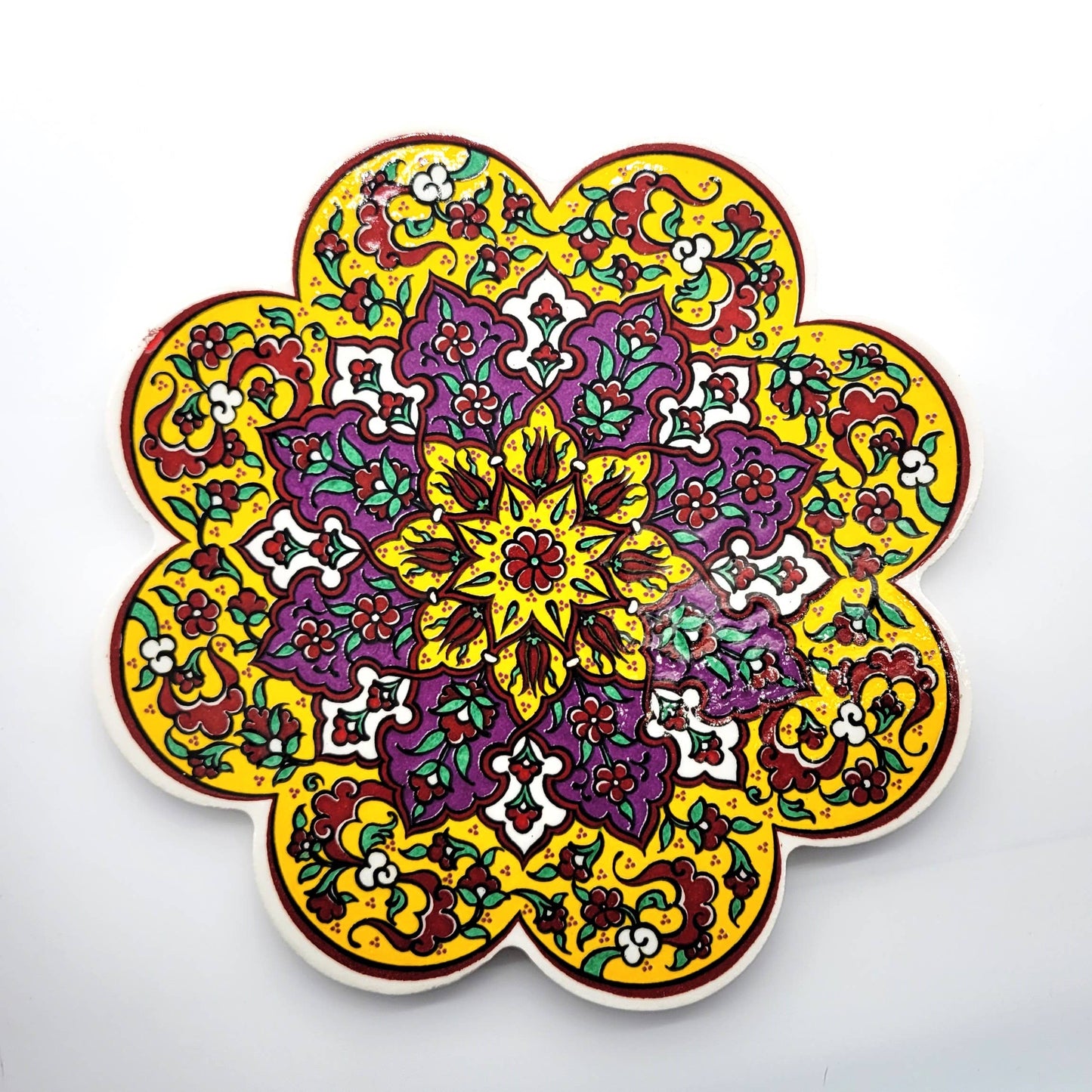 Ceramic Screen Printed Hot Pad Trivet in Assorted Patterns