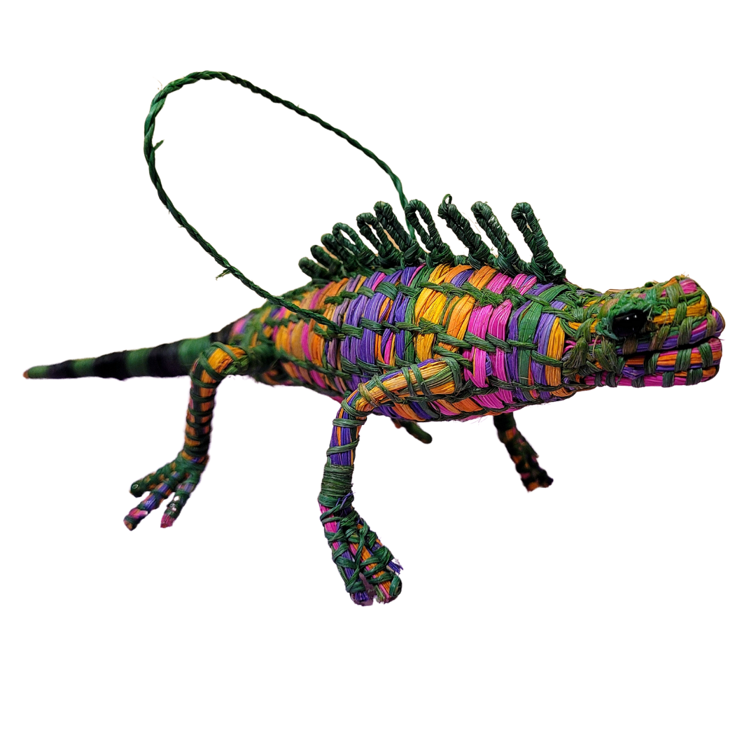 Iguana Woven Ornament
