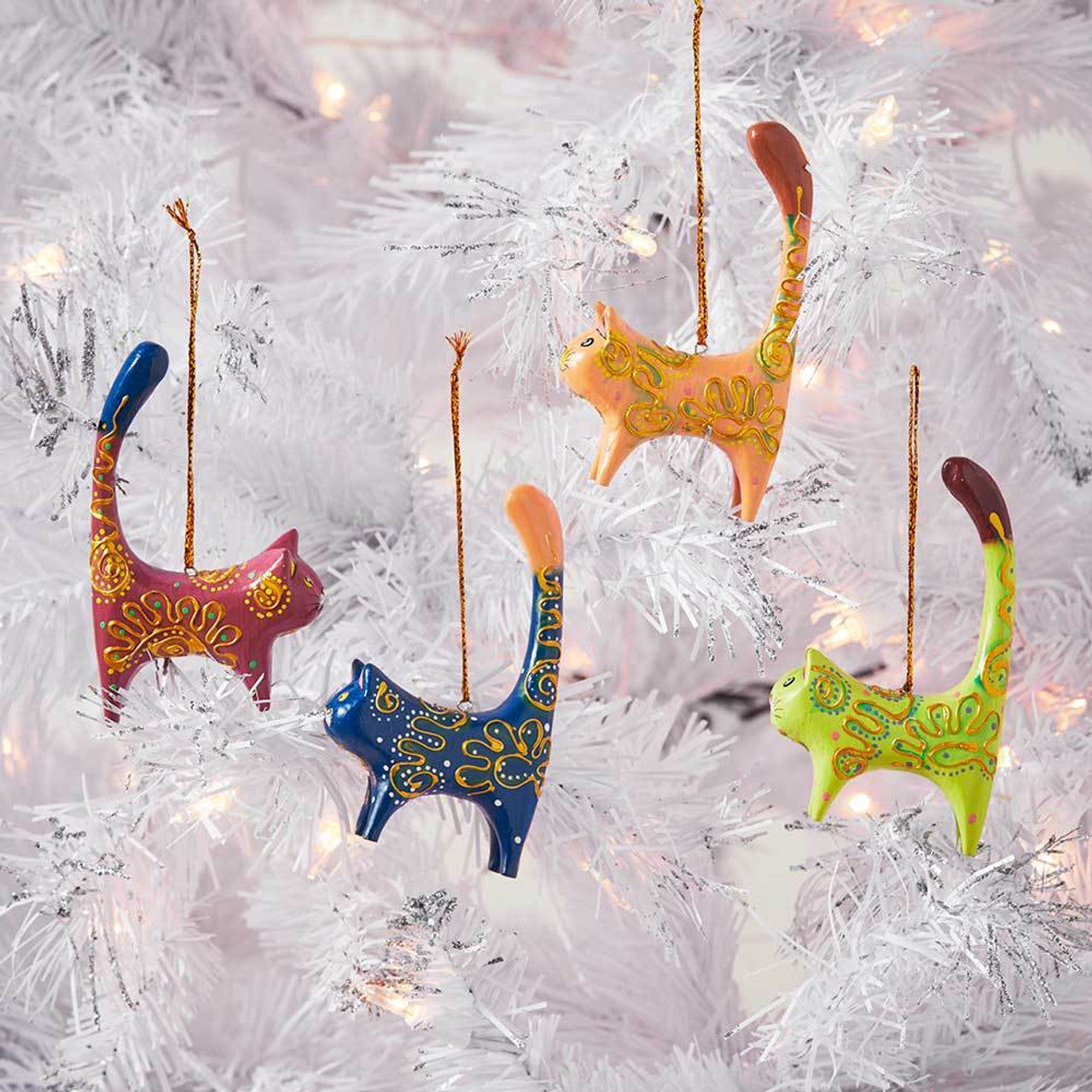 Party Cat Christmas Ornaments
