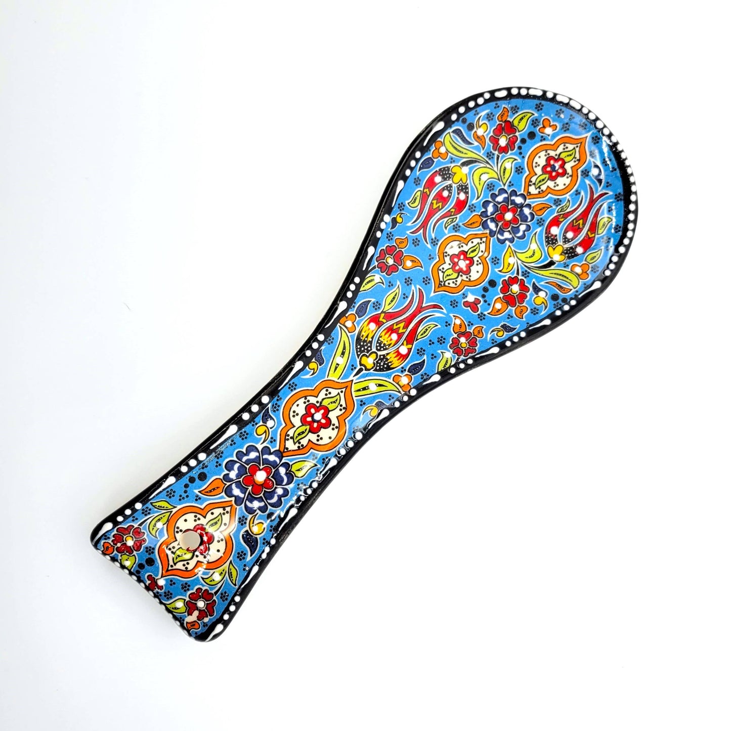 Ceramic Screen Printed Spoon Rest in Assorted Patterns
