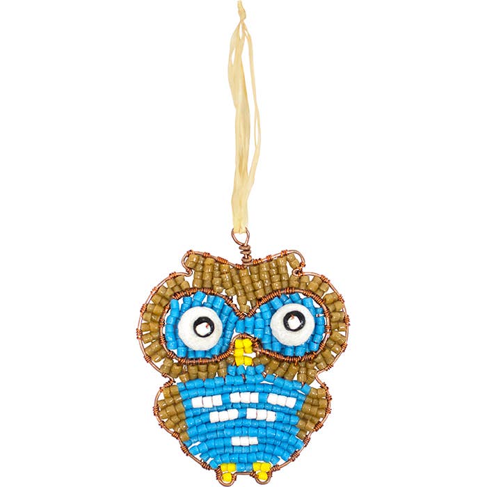 Beaded Owl Ornament