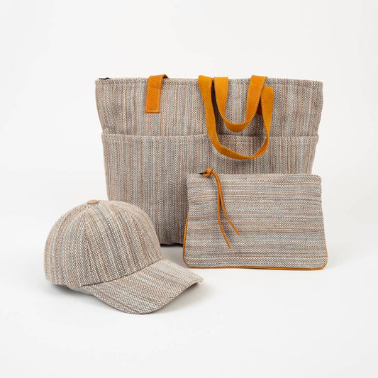 Handwoven Natural Textured Baseball Hat