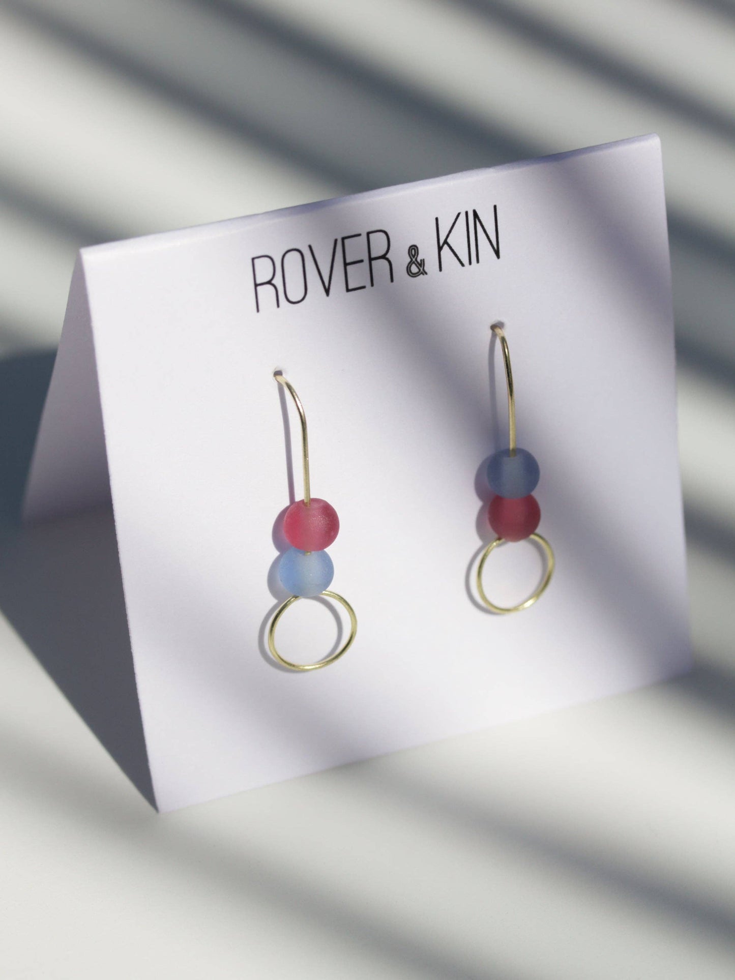 Rose Sea Glass Stack Earrings
