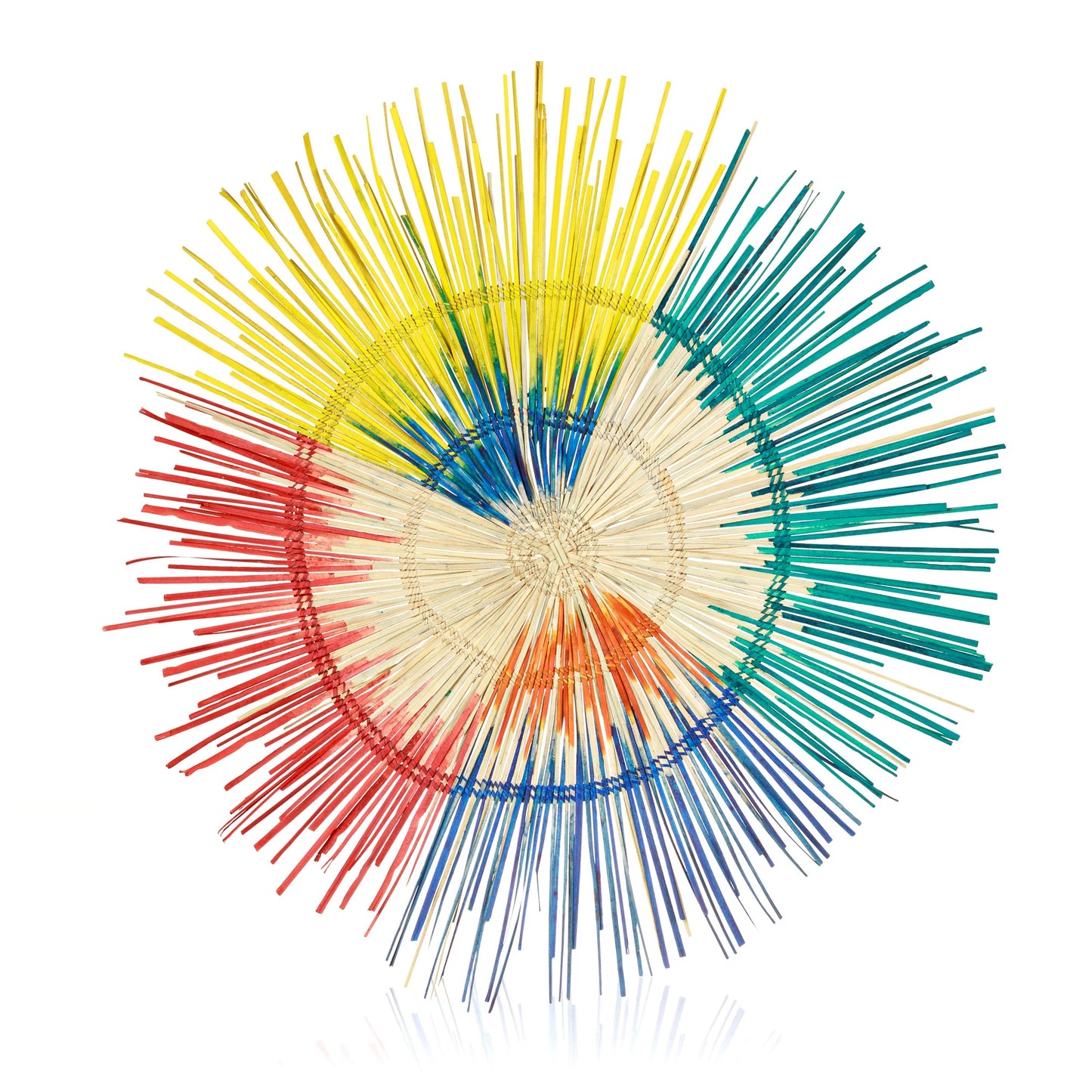 3D Sun Palm Plate Wall Art