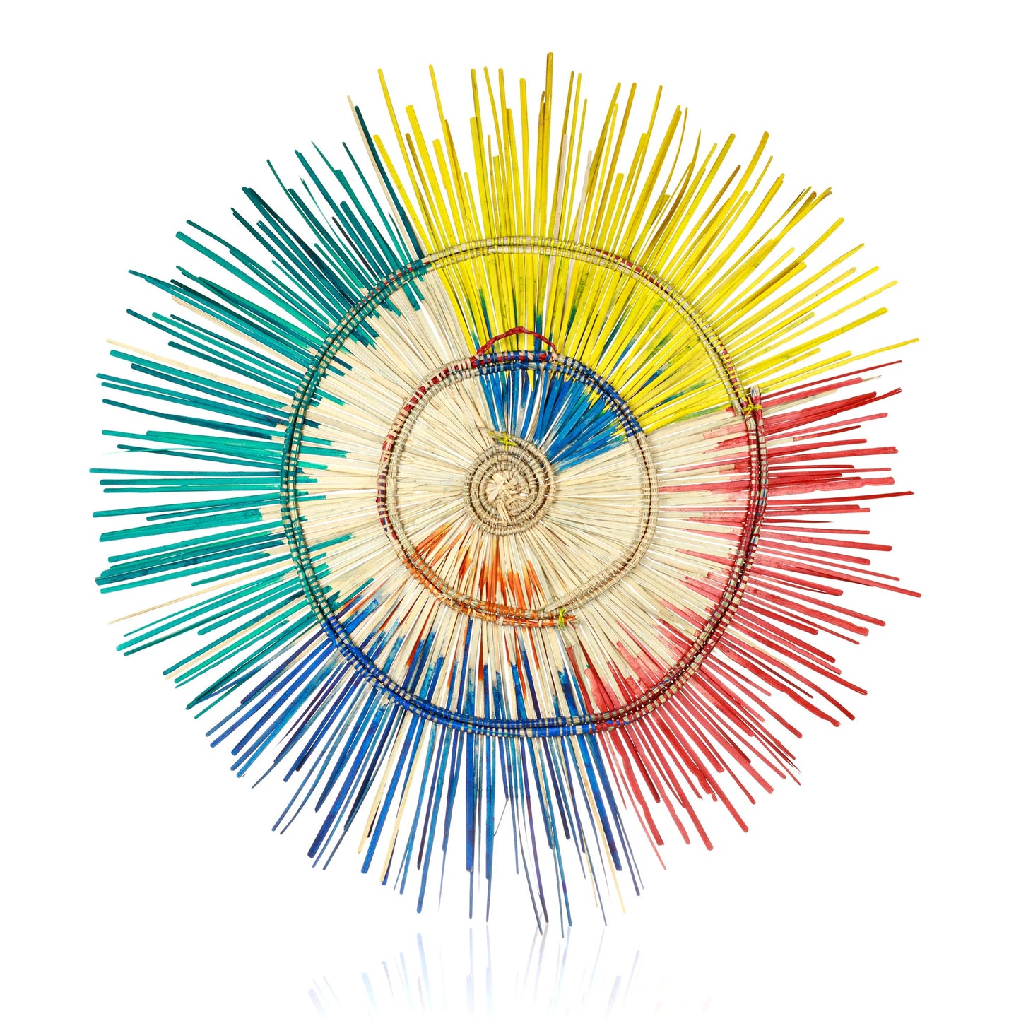 3D Sun Palm Plate Wall Art