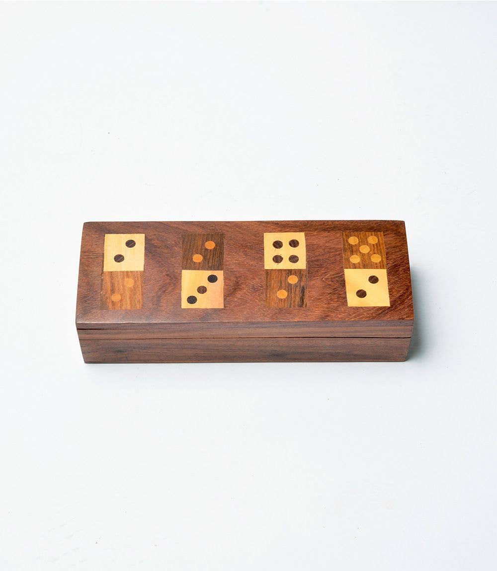 Handmade Domino Family Fun Wooden Game Set