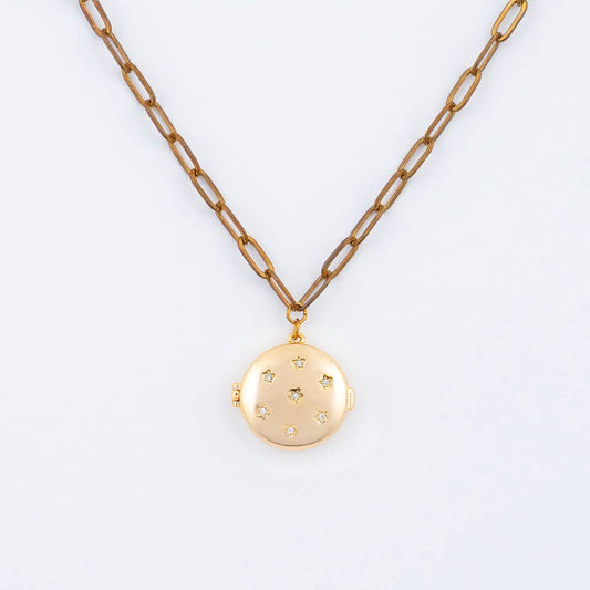 Circle of Stars Locket Necklace