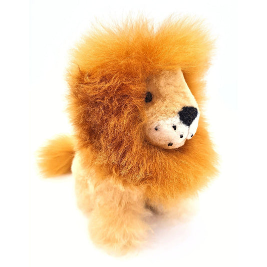 Alpaca Fur Lion Stuffed Animal