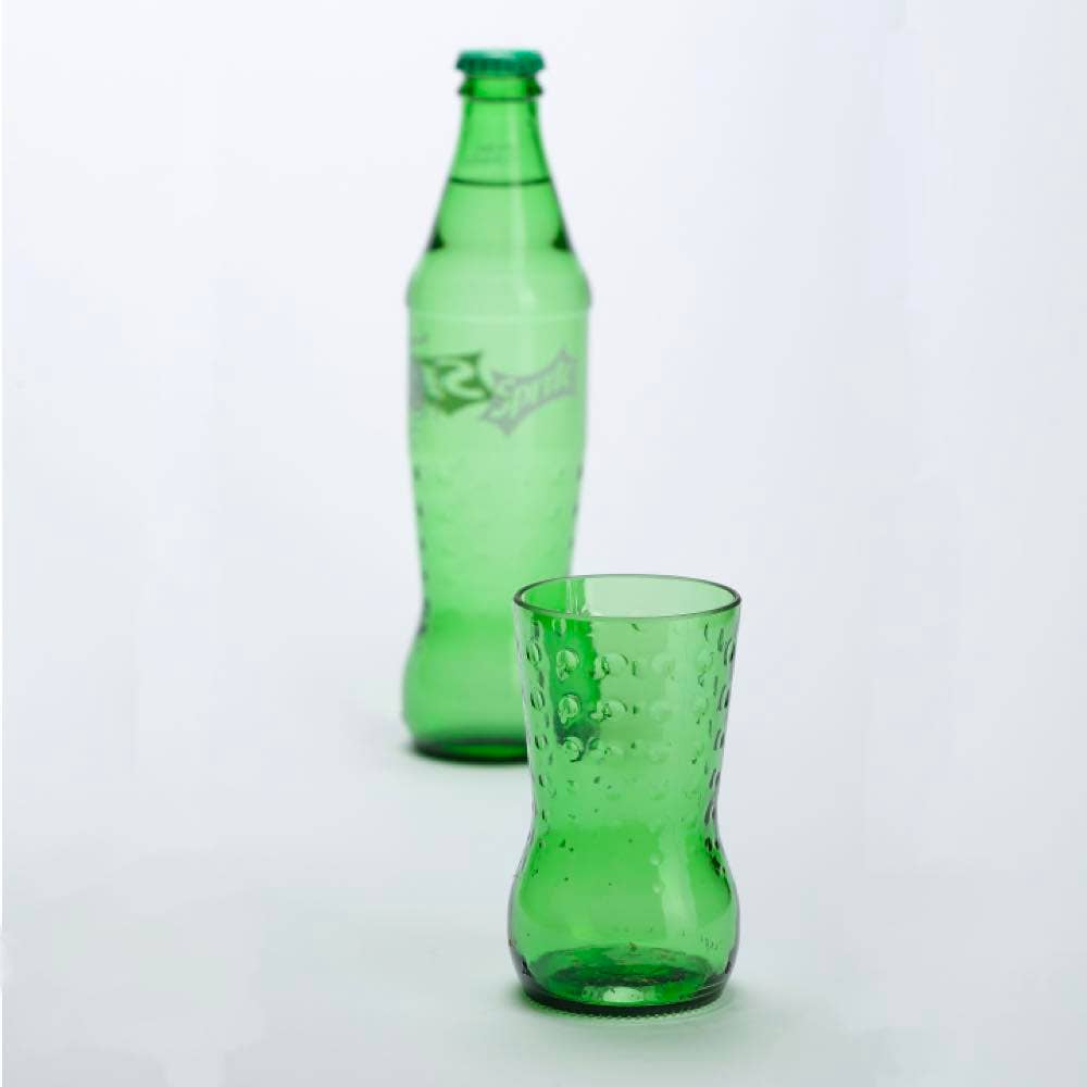 Upcycled Sprite Drinking Glasses (5 Ounces)