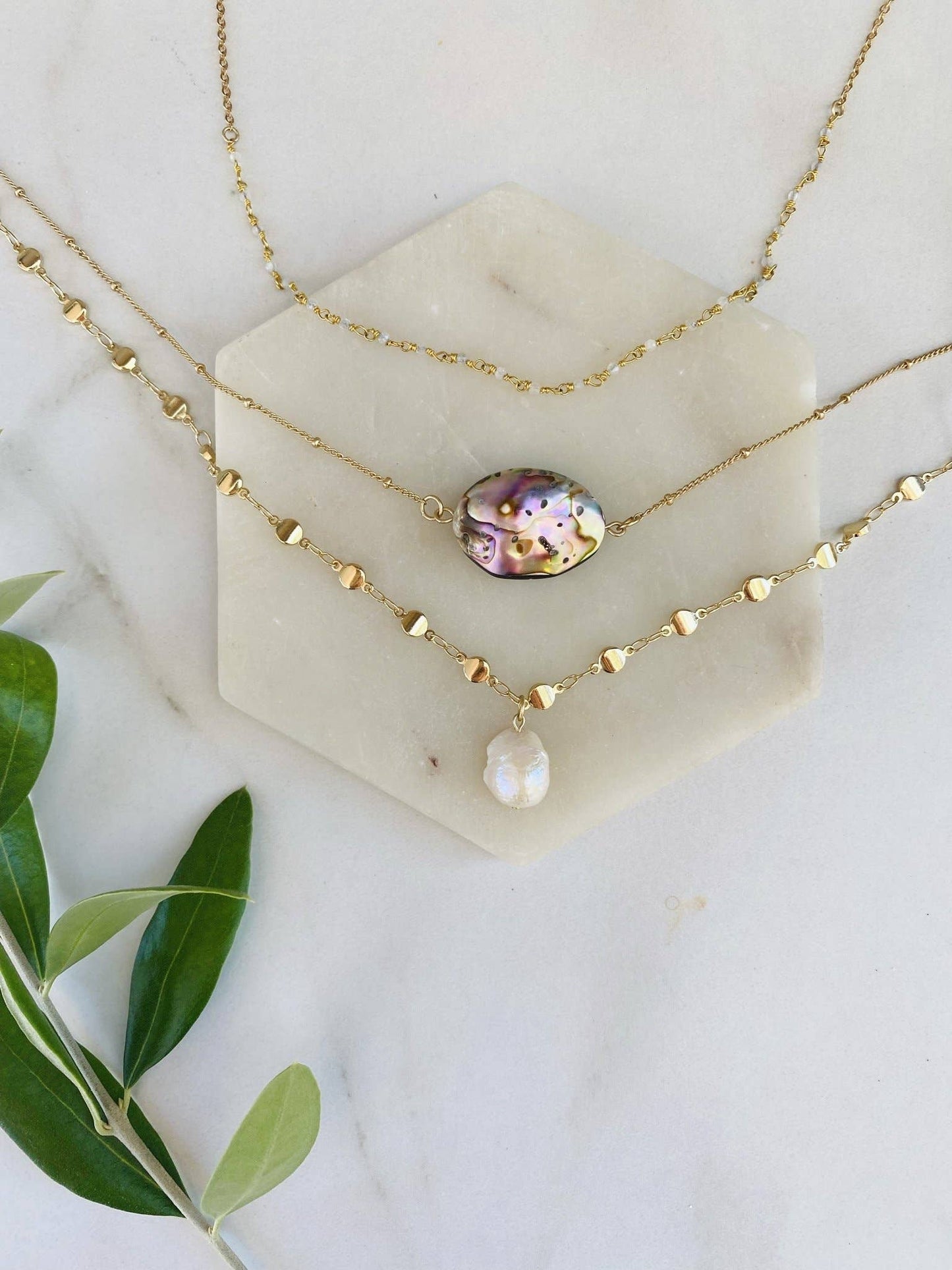 Bohemian Moonstone Rosary Necklace