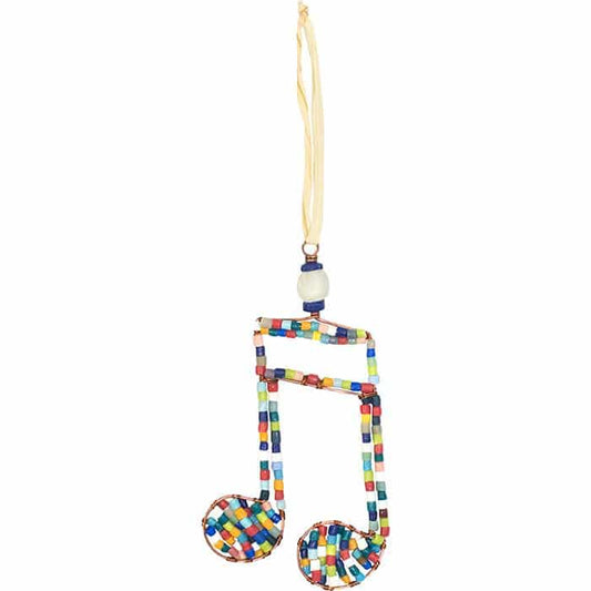 Beaded Musical Notes Ornament