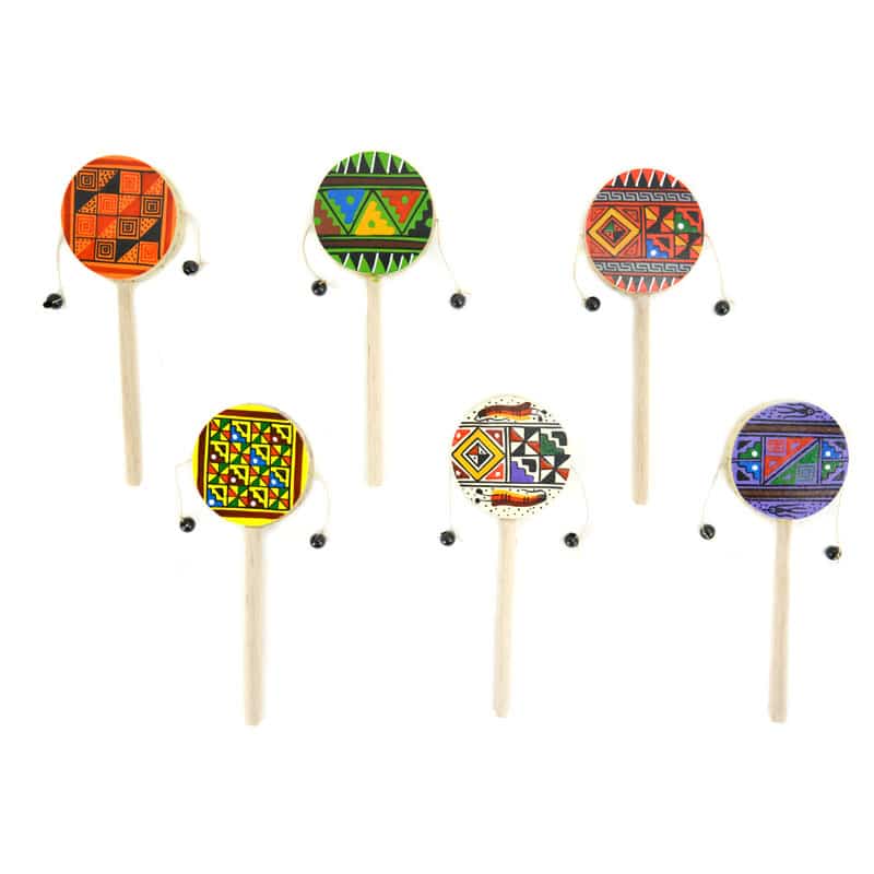 Painted Hand Drum 3"